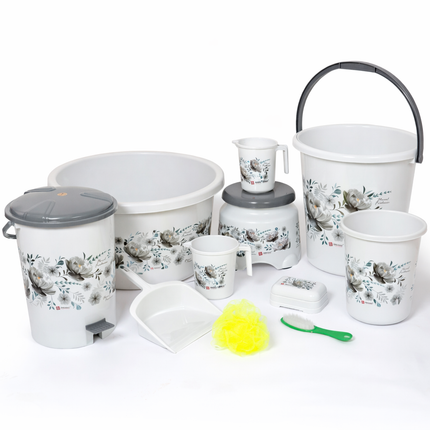 FLORAL BATHROOM SET 11PCS