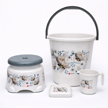 FLORAL BATHROOM SET 4 PCS