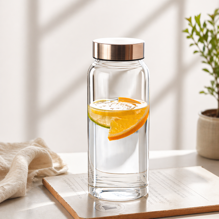 ECO SS Borosilicate Glass Bottle With ss Lid 1000ml