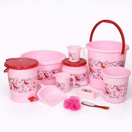 FLORAL BATHROOM SET 11PCS